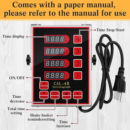 Relaxweex 1 Pack Commercial 4 Channel Digital Kitchen Timer, Wall Mount or - Image 3