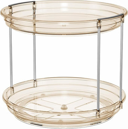LAMU 2 Tier Lazy Susan Turntable Organizer 9.25'' Rotating Spice Rack - Image 7