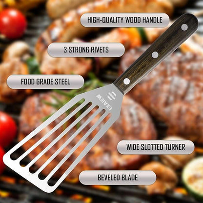 2 Pack Fish Spatula Stainless Steel，Flexible Metal Spatula Perfect - Image 7