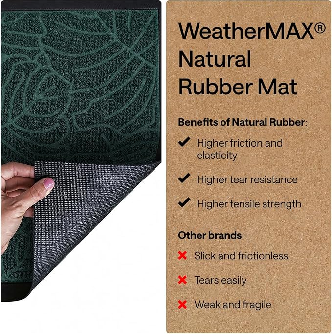 GORILLA GRIP 100% Waterproof All-Season WeatherMAX Doormat 35x23, US Designed - Image 6