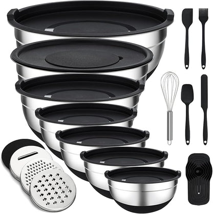 Unokit Mixing Bowls with Lids Set by Unokit