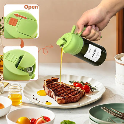 mqnxoi Oil Sprayer for Cooking, 2 in 1 Olive Oil Dispenser Bottle for Kitchen - Image 5