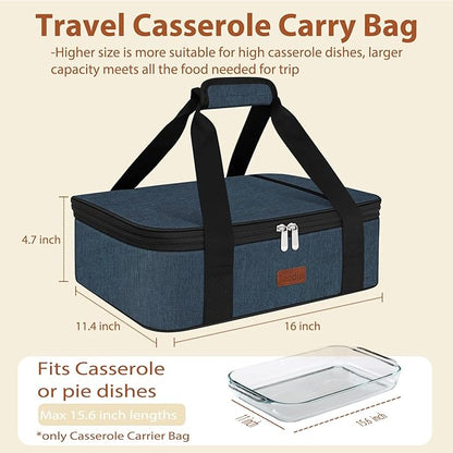 Insulated Casserole Carrier Bag, Expandable Thermal Food Carrier Insulated - Image 2