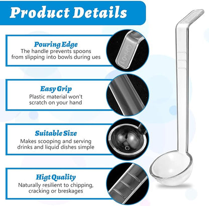 20 PCS 1 oz Plastic Soup Ladle - Image 3