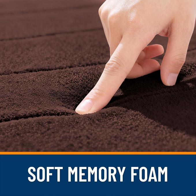 OLANLY Memory Foam Bath Mat 70x46, Super Soft Absorbent Bathroom Rugs, Quick Dry - Image 5