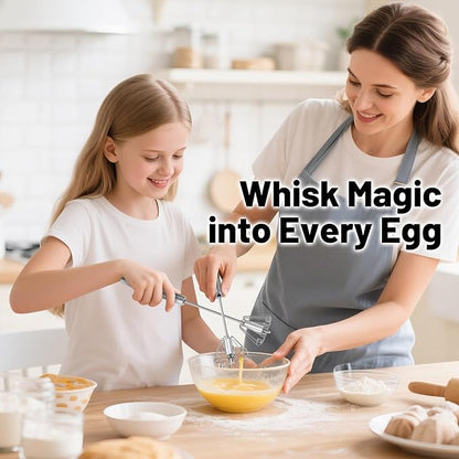 2026 Upgraded Semi-Automatic Stainless Steel Egg Beater – Hand Push Whisk - Image 7