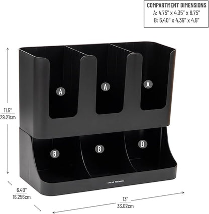 Mind Reader Cup and Condiment Station, 13 Inch Countertop Coffee Bar Organizer - Image 3