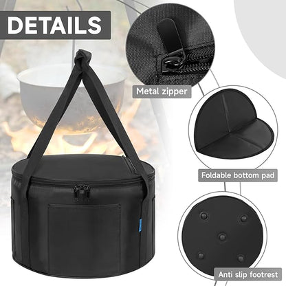 Dutch Oven Bag for 12 Inch, Durable Camp Dutch Oven Storage Bag, Carry Bag - Image 2
