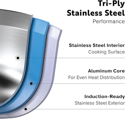 8 Quart Stainless Steel Stock Pot - Image 3