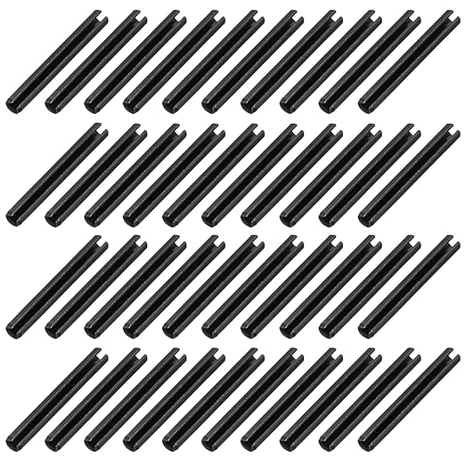 MECCANIXITY 60Pcs Slotted Split Roll Pins 6/25 Inch Dia. 2 Inch Length 65Mn by MECCANIXITY