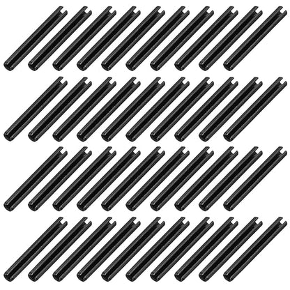 MECCANIXITY 60Pcs Slotted Split Roll Pins 6/25 Inch Dia. 2 Inch Length 65Mn by MECCANIXITY