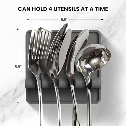 Zulay Kitchen Spoon Rest for Multiple Utensils High Heat-Resistant Silicone - Image 2