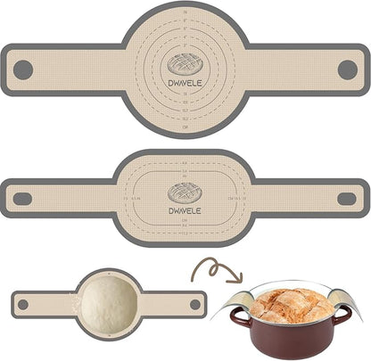 Silicone Bread Sling for Dutch Oven, Non-Stick & Easy to Clean Bread Baking Mat by Dwavele