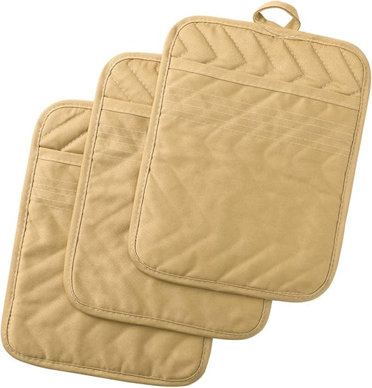 Anyi Pot Holders and Oven Mitts 7" X 9" Heat Resistant Cotton Pocket Pot Holder by Unknown