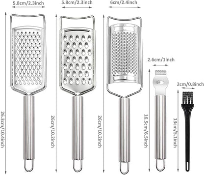 Tongjude Stainless Steel Cheese Grater Set, Lemon Zester - Image 9