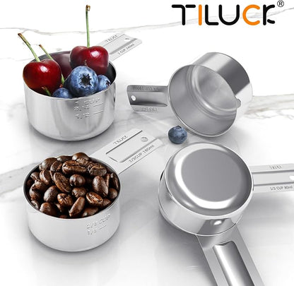 TILUCK Stainless Steel Measuring Cups & Spoons Set, Cups and Spoons, Kitchen - Image 6
