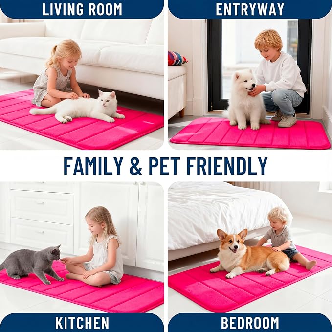 OLANLY Memory Foam Long Bathroom Rugs Runner 47x17, Super Soft Absorbent Bath - Image 9