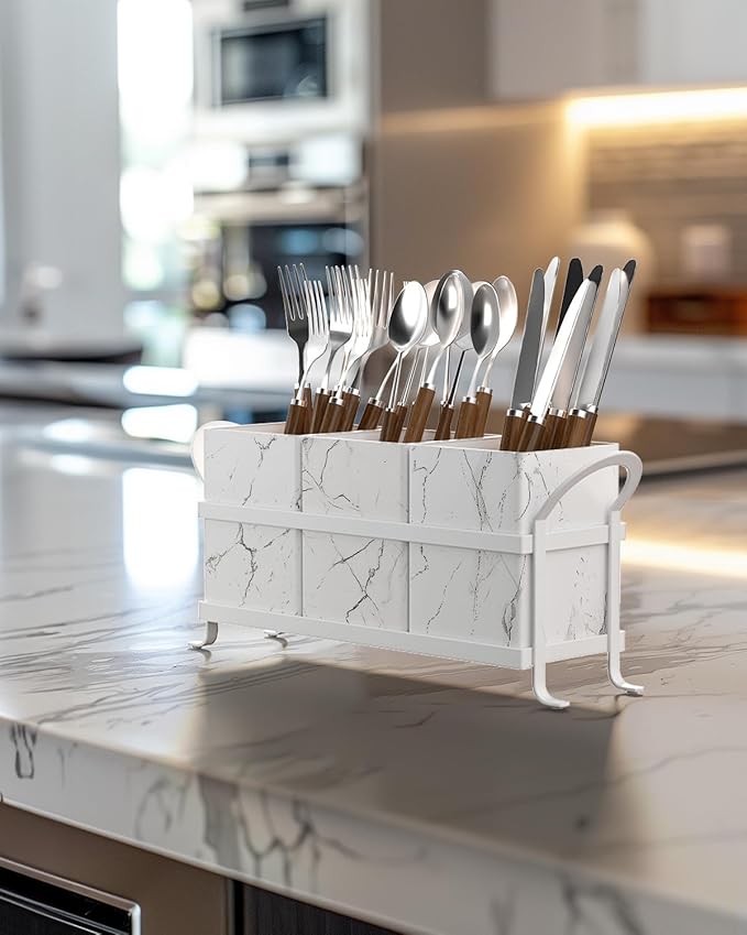 Marble Utensil Holder for Countertop - Image 4