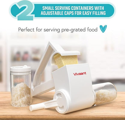 Vivaant Parmesan Cheese Grater Hand Crank, Restaurant-Grade Rotary Cheese - Image 6