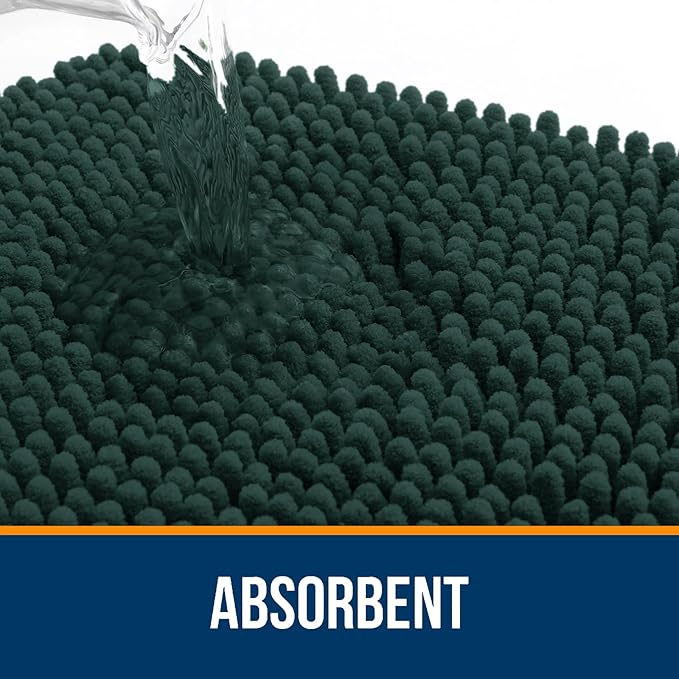 OLANLY Toilet Rugs U-Shaped 24x20, Extra Soft Absorbent Chenille Contour - Image 4