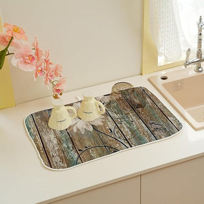 Floral Dish Drying Mat 18x24 Inches - Image 6