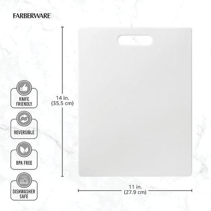 Farberware Large Cutting Board, Dishwasher- Safe Plastic Chopping Board - Image 5