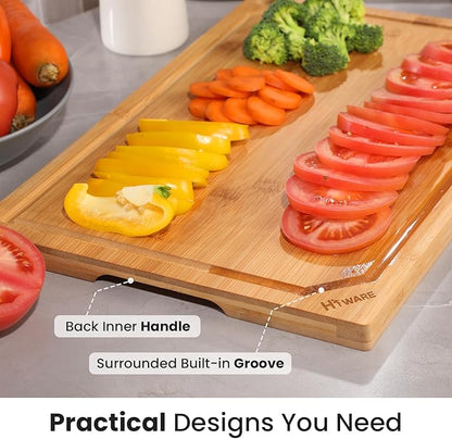 Hiware Extra Large Bamboo Cutting Board - Image 5