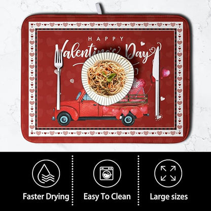 Happy Valentine's Day Dish Drying Mat - Image 4