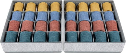 Joyoldelf Sock Drawer Organizer Divider Underwear Organizer 16-cell Fabric - Image 7