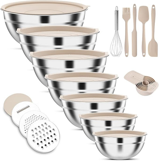 ENVTEK 7-Piece Stainless Steel Mixing Bowls Set by ENVTEK