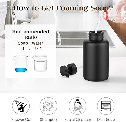 Luxspire Foaming Soap Dispenser, Glass Foam Pump Soap Dispenser, Non-Slip Hand - Image 6