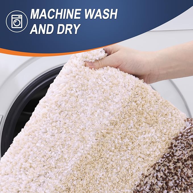 OLANLY Bathroom Runner Rugs Mat 59x17, Extra Soft Absorbent Microfiber Bath Rugs - Image 5