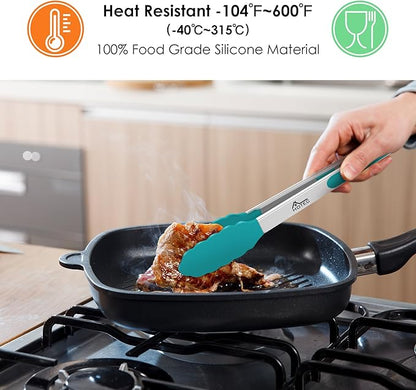HOTEC Premium Stainless Steel Locking Kitchen Tongs - Image 2