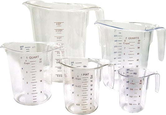 Winco 5-Piece Measuring Cup Set, Polycarbonate by Winco