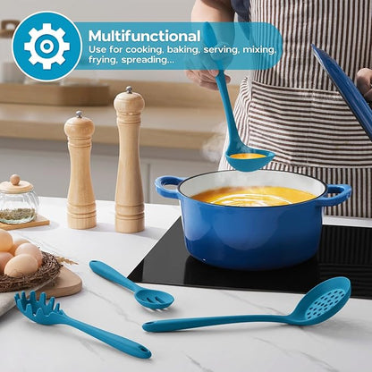 Onader Silicone Cooking Kitchen Utensils Set of 6, Non Toxic & Dishwasher Safe - Image 8