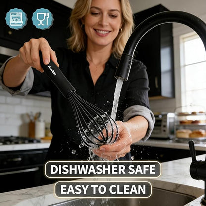 Anaeat Silicone Balloon Whisk, Milk and Egg Beater Blender, Heat Resistant - Image 8