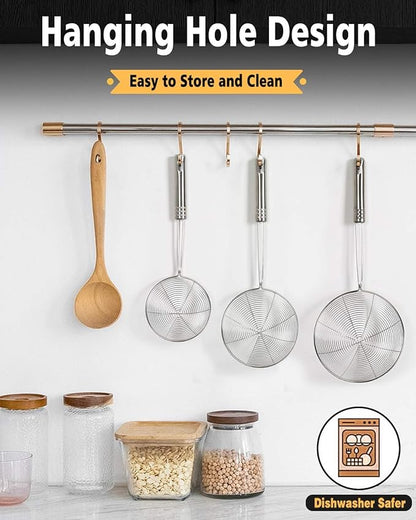 Enhanced Version Stainless Steel Spider Strainer Skimmer Ladle, Pasta Strainer - Image 6