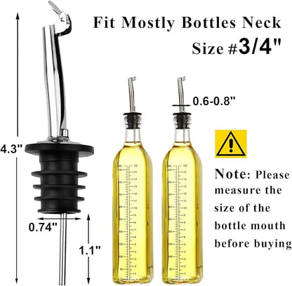12 Pack Oil Pourers with Flip Top, Olive Oil Dispenser Spout, Speed Pour Spouts - Image 4