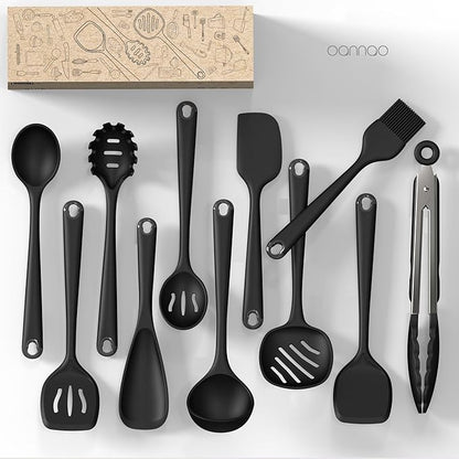 oannao Silicone Kitchen Utensils Set, 600°F Heat Resistant Silicone Cooking - Image 3