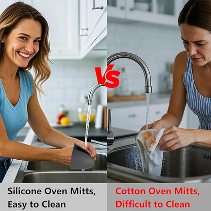6 Pack Mini Oven Mitts Silicone Pot Holders Heat Resistan - Image 4
