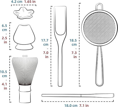 TEANAGOO Matcha Whisk Set, 6-PCS Traditional Starter Set, 100 Prongs Whisk - Image 7
