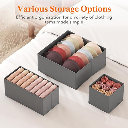 Lifewit 16 Pack Drawer Organizer, Dresser Underwear Drawer Organizer Bins - Image 3