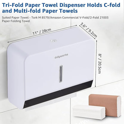 Paper Towel Dispenser Wall Mount, Large Capacity 200 Sheets Paper Towel Holder - Image 2