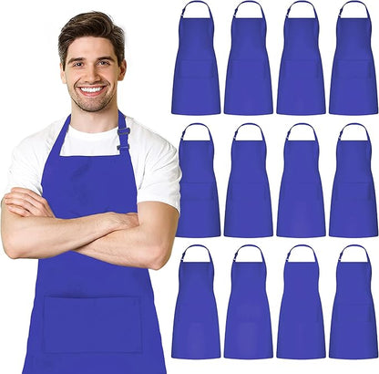 Adjustable Bib Apron 100% Polyester Kitchen Aprons Waterdrop Resistant Aprons by Avalon+Kitchen