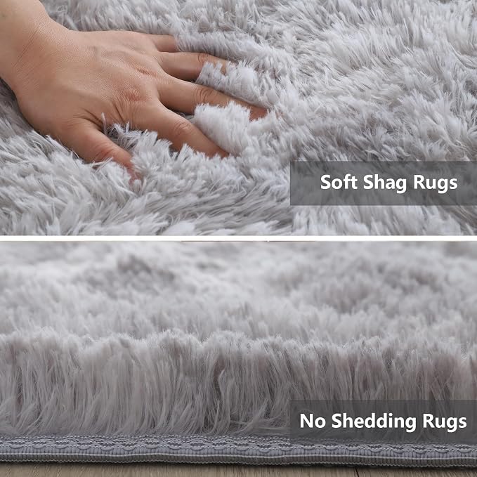 Shag Runner Rug for Bedroom Living Room 2x6 Upgrade Non-Slip Fluffy Soft - Image 7