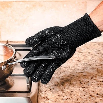 Grill Armor Oven Gloves with Fingers – Extra Long Cuff, 932°F Heat, Fire & Cut - Image 7