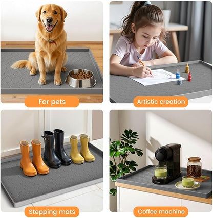 Jin&Bao Waterproof Under Sink Mat 25" x 19", Thick Silicone Mat Cabinet - Image 7