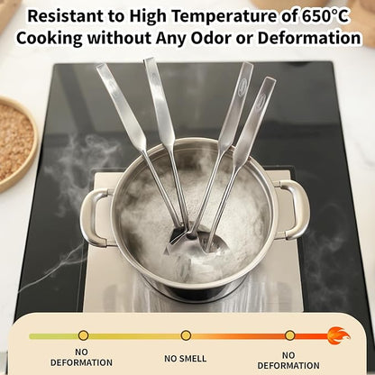 Newness 4 Pcs Cooking Utensils Set, 304 Stainless Steel Kitchen Utensils Set - Image 4