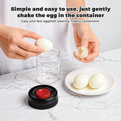 2 in 1 Egg Peeler with Piercer, Hard Boiled Egg Shell Remover Tool with Rotary - Image 5