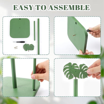 Leinuosen Monstera Leaves Paper Towel Holder Tropical Monstera Wooden Paper - Image 4